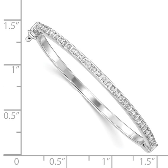 Diamond Fascination Diamond Mystique Sterling Silver Platinum-plated Diamond Baby Bangle