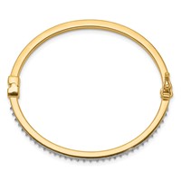 Diamond Fascination Diamond Mystique Sterling Silver 18K Gold-plated Diamond Baby Bangle view 2