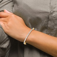 Diamond Fascination Diamond Mystique Sterling Silver 18K Gold-plated Diamond Baby Bangle view 4