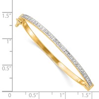 Diamond Fascination Diamond Mystique Sterling Silver 18K Gold-plated Diamond Baby Bangle view 3
