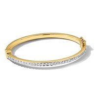 Diamond Fascination Diamond Mystique Sterling Silver 18K Gold-plated Diamond Baby Bangle view 5