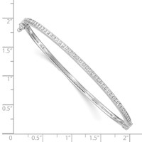 Diamond Fascination Diamond Mystique Sterling Silver Platinum-plated Carart Diamond Bangle view 3