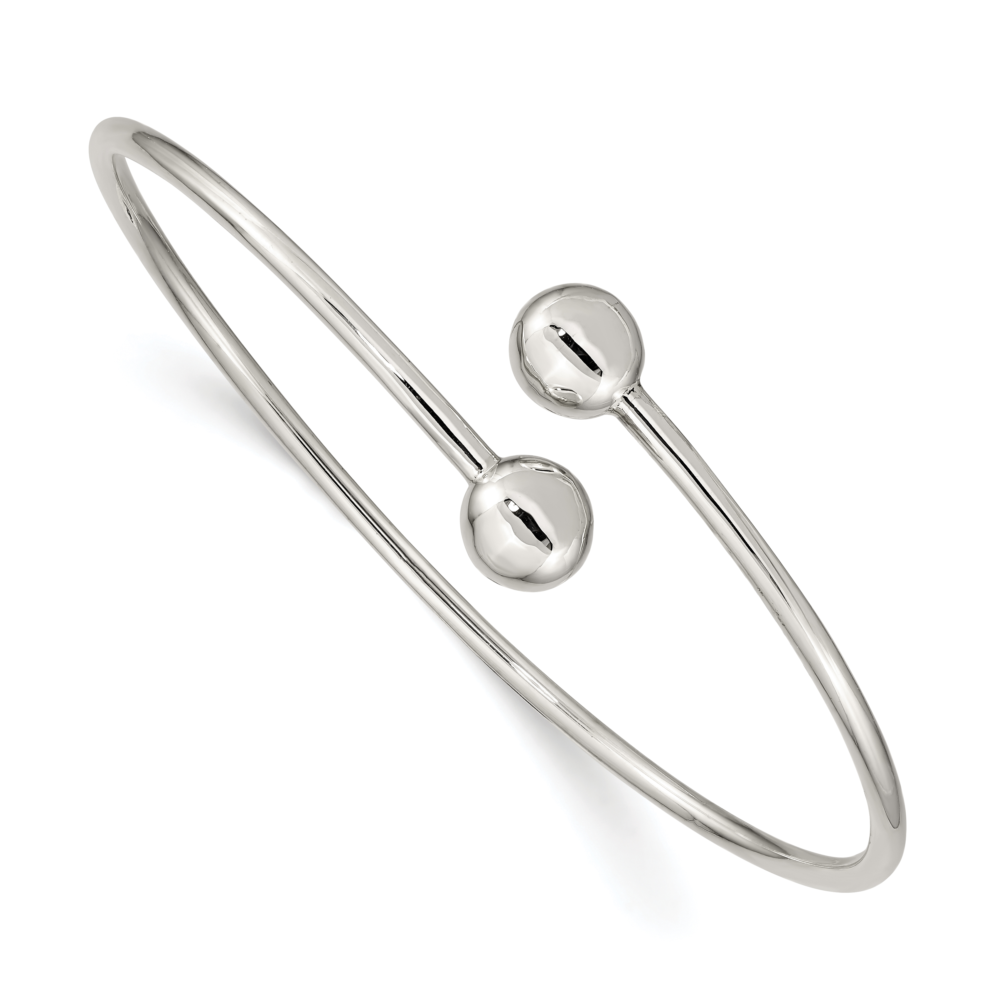 Sterling Silver Flexible Bangle (QB1308)