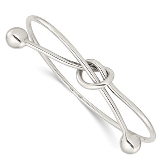 Sterling Silver Polished Knot Bangle