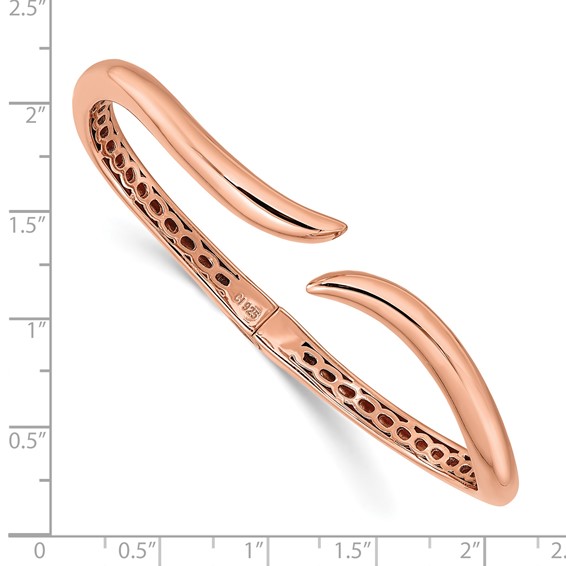 Sterling Silver Wavy Hinged Bracelet