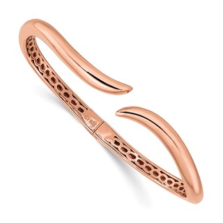 Sterling Silver Wavy Hinged Bracelet