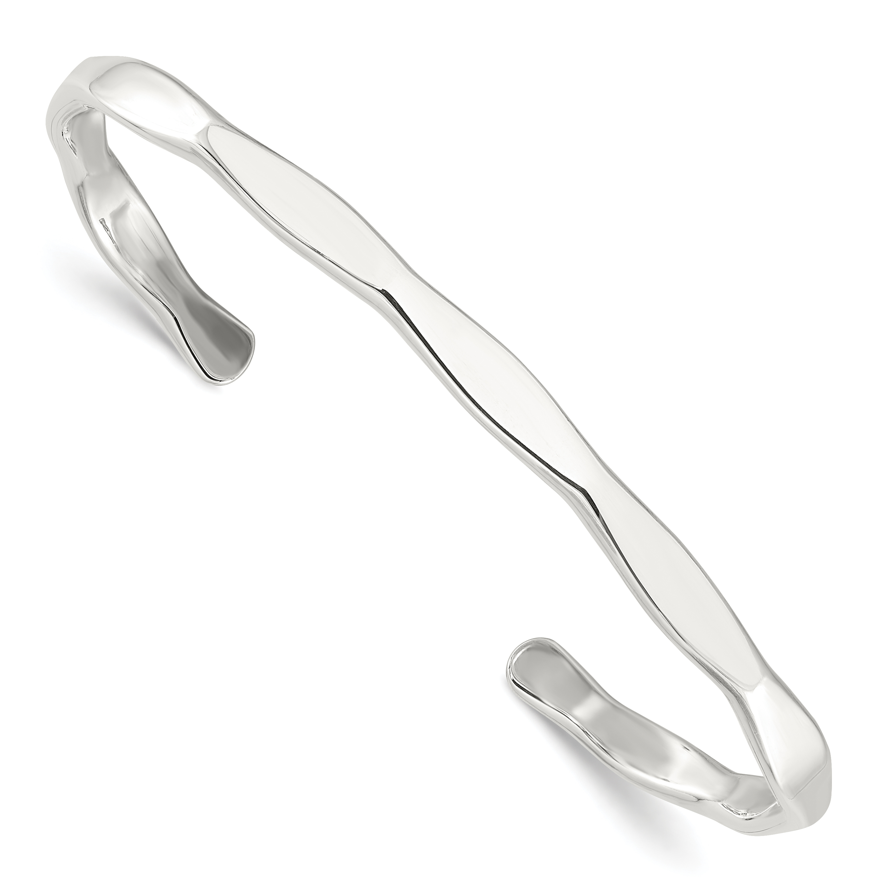 Sterling Silver Polished 5mm Cuff Bangle (QB1459)