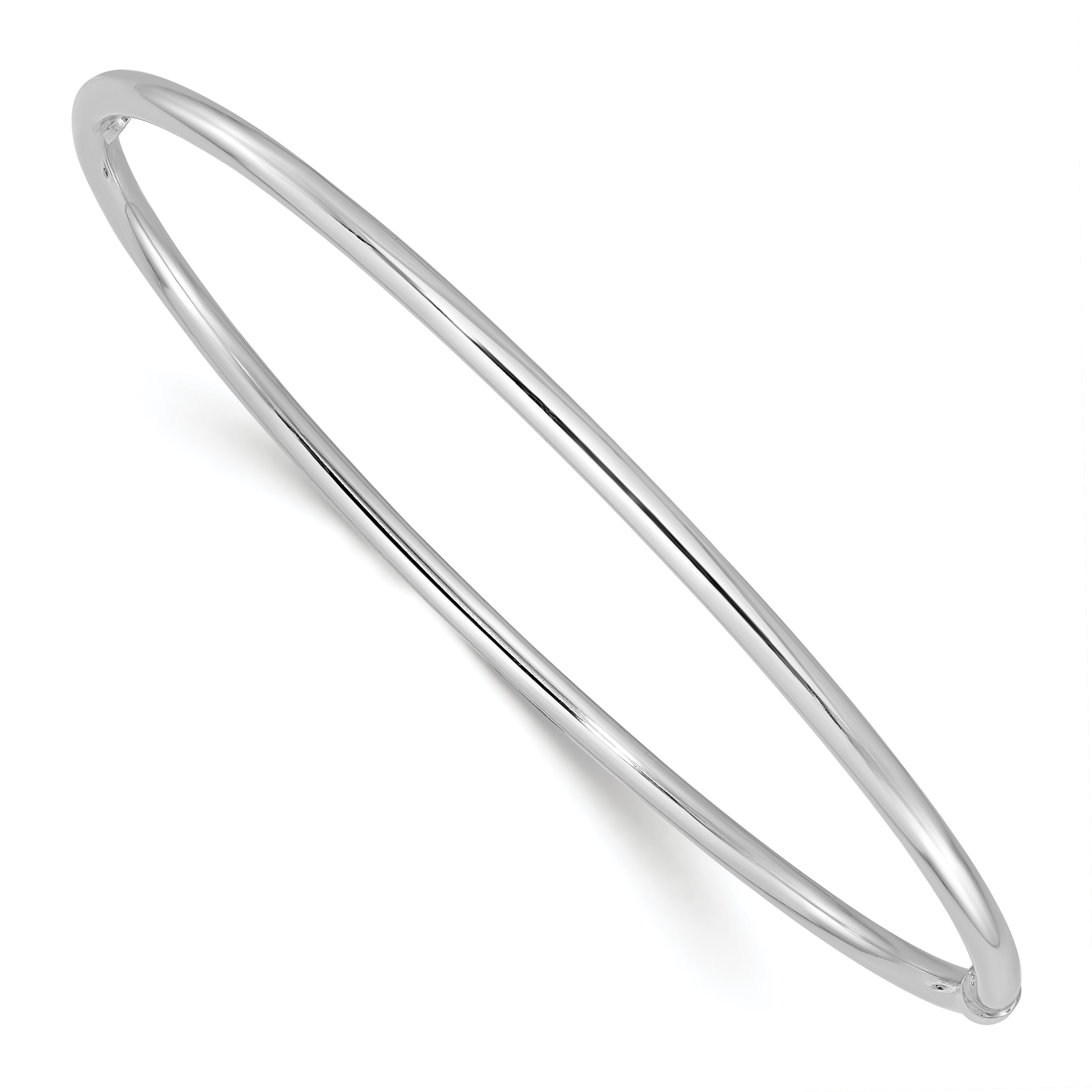 Sterling Silver Rhodium-plated Slip On Bangle (QB1471)