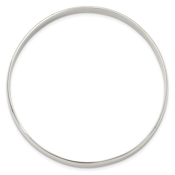 Sterling Silver Polished Solid Slip-on Bangle Bracelet