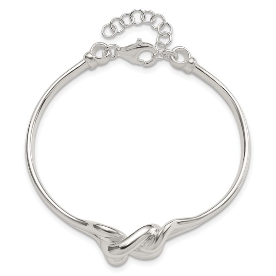 Sterling Silver w/1in ext. Bangle Bracelet