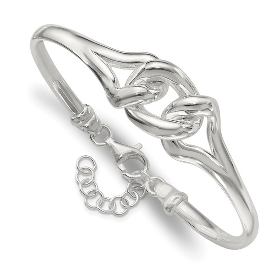 Sterling Silver w/1in ext. Bangle Bracelet