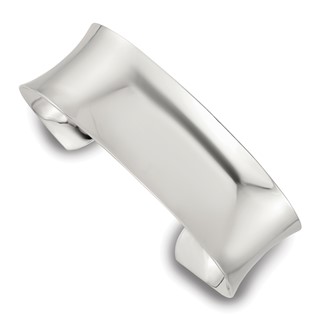 Sterling Silver Concave Bangle
