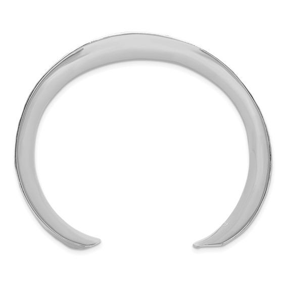 Sterling Silver Concave Cuff Bangle