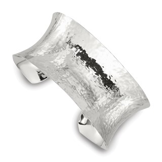 Sterling Silver Concave Cuff Bangle