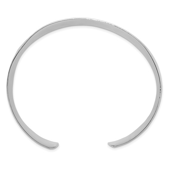 Sterling Silver Hammered Concave Cuff Bangle