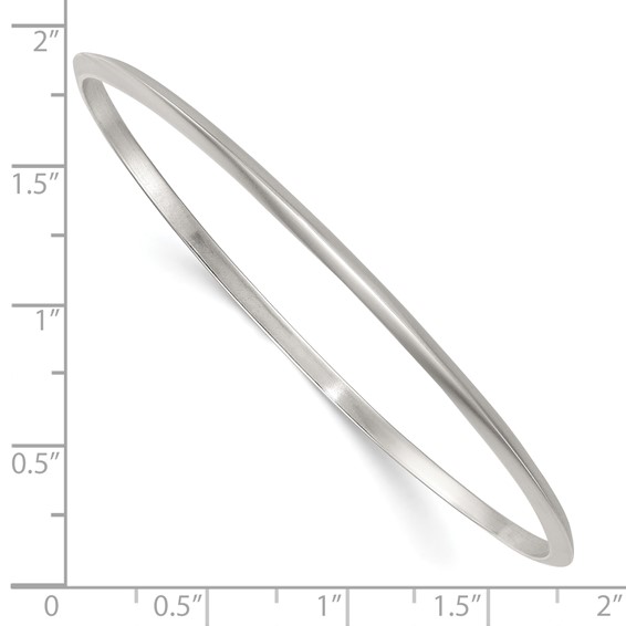 Sterling Silver Polished 2.75mm Knife Edge Slip-on Bangle Bracelet