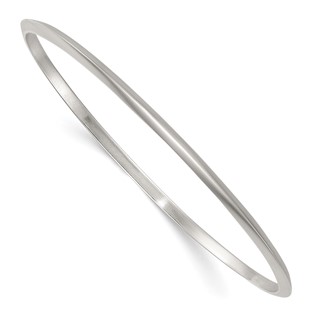Sterling Silver Polished 2.75mm Knife Edge Slip-on Bangle Bracelet