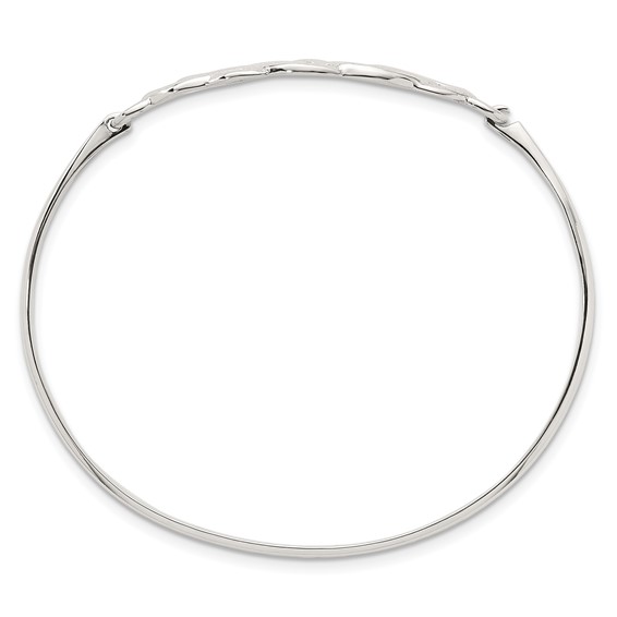 Sterling Silver Polished Celtic Knot Bangle