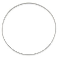 Sterling Silver Polished Solid 2.25mm Slip-on Bangle Bracelet view 2