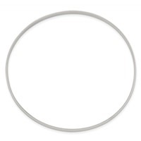 Sterling Silver Polished Solid 4.5mm Slip-on Bangle Bracelet view 2