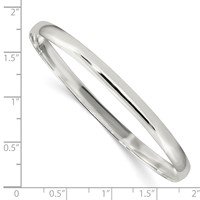 Sterling Silver Polished Solid 4.5mm Slip-on Bangle Bracelet view 3