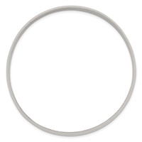 Sterling Silver Polished Solid 6.25mm Slip-on Bangle Bracelet view 2