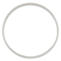 Sterling Silver Polished Solid 7mm Slip-on Bangle Bracelet view 2