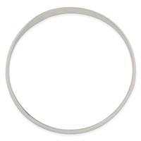 Sterling Silver Polished Solid 9mm Slip-on Bangle Bracelet view 2
