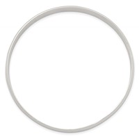 Sterling Silver Polished Solid 9.75mm Slip-on Bangle Bracelet view 2