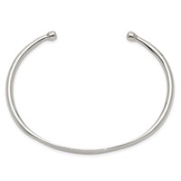 Sterling Silver Polished Cuff Bangle view 2