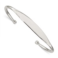 Sterling Silver Polished Cuff Bangle view 1