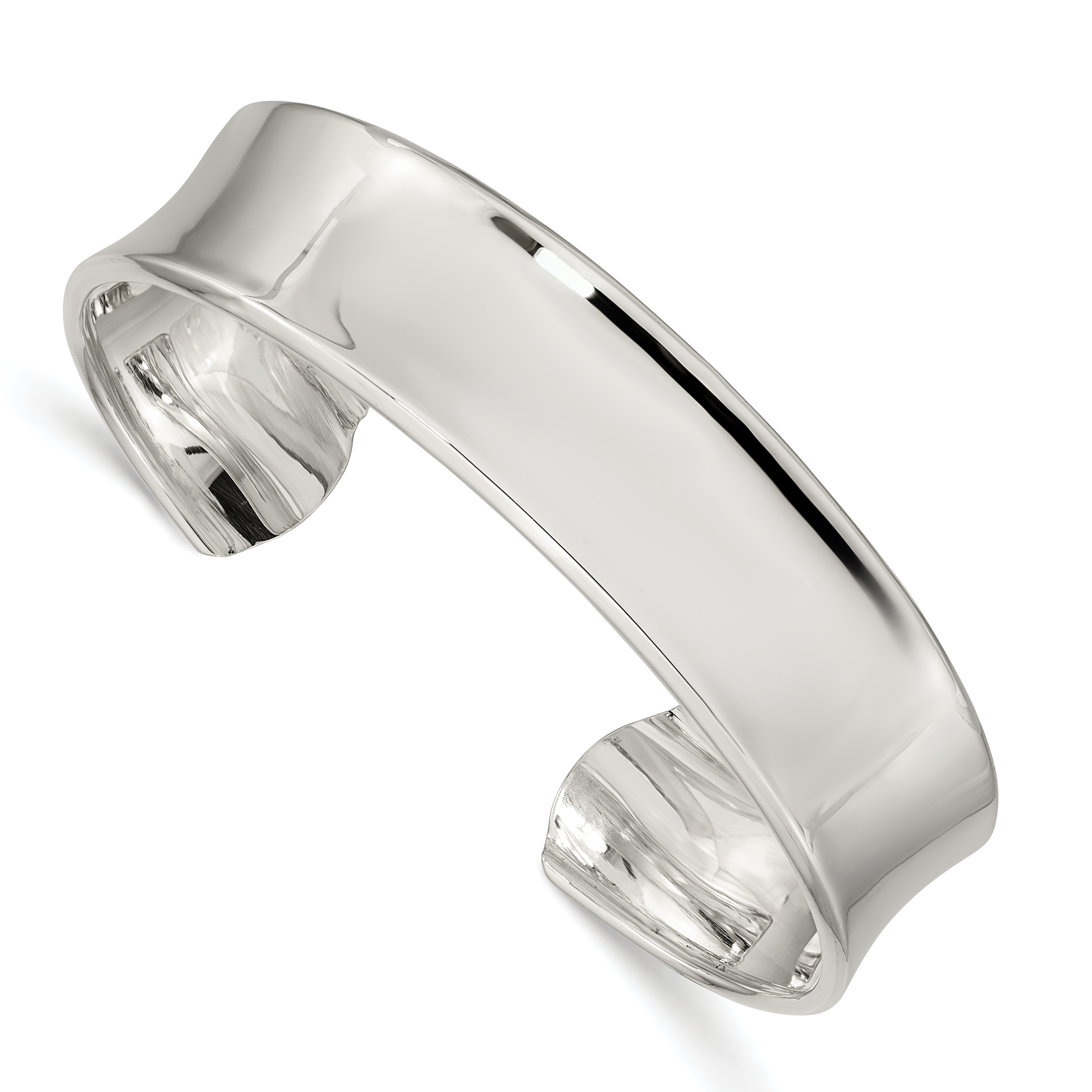 Sterling Silver 15mm Cuff Bangle (QB288)