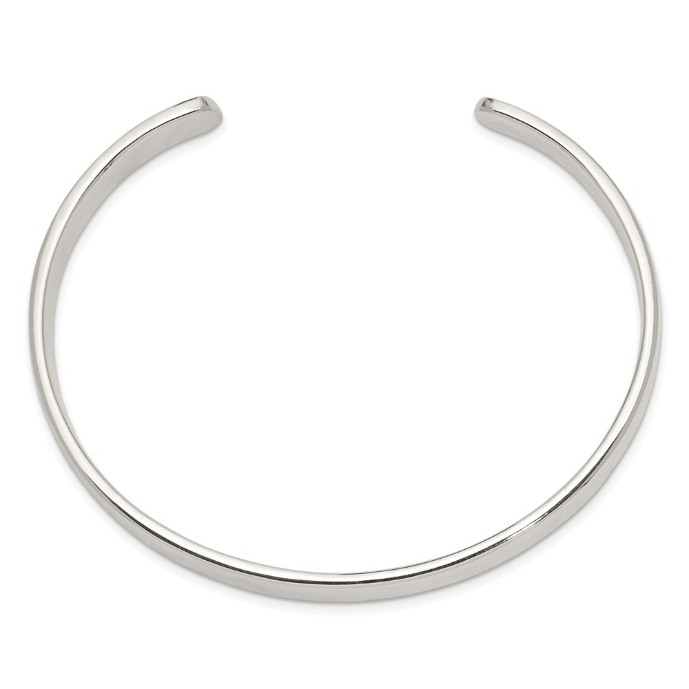 Sterling Silver 7mm Cuff Bangle (QB312)