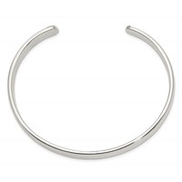 Sterling Silver Polished 7mm Cuff Bangle view 2
