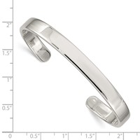 Sterling Silver Polished 7mm Cuff Bangle view 3