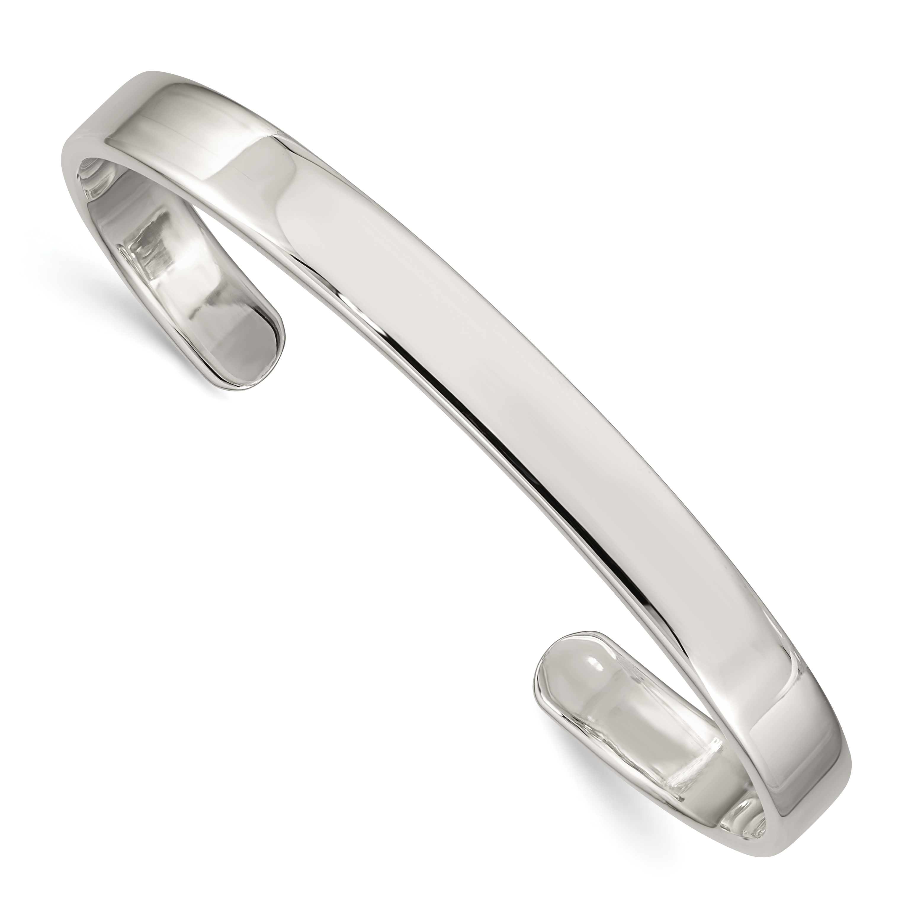 Sterling Silver 7mm Cuff Bangle (QB312)