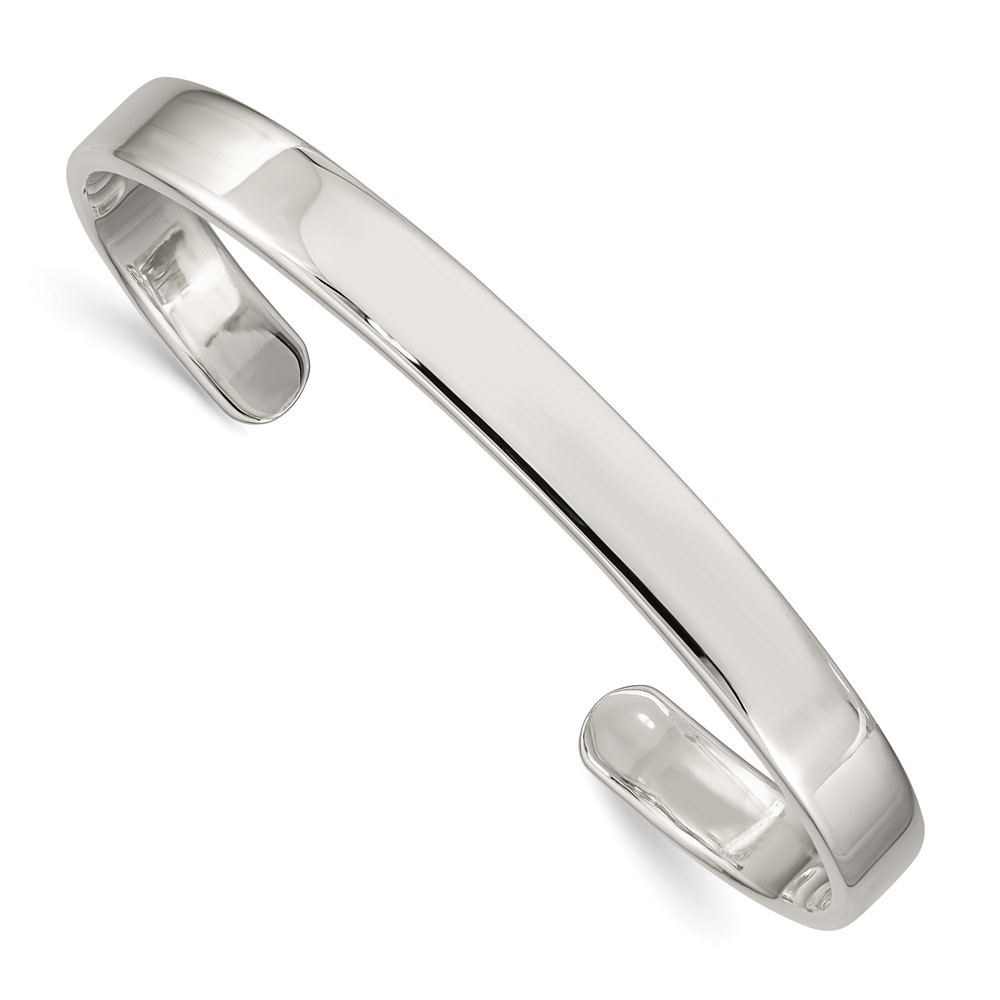 Sterling Silver 7mm Cuff Bangle (QB312)