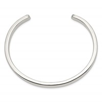 Sterling Silver Polished 5mm Cuff Bangle view 2