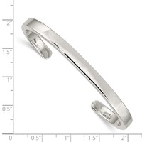 Sterling Silver Polished 5mm Cuff Bangle view 3