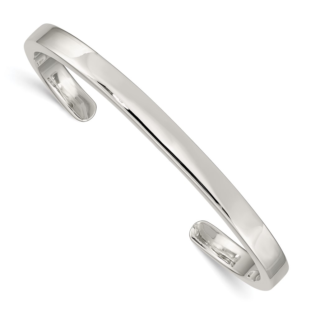 Sterling Silver Polished 5mm Cuff Bangle