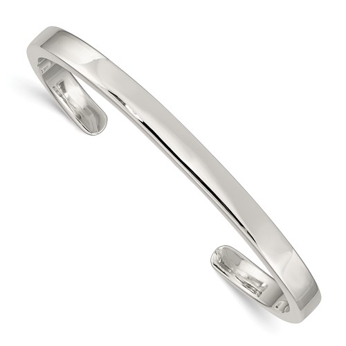 Sterling Silver Polished 5mm Cuff Bangle