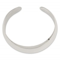 Sterling Silver Polished 21mm Domed Cuff Bangle view 2