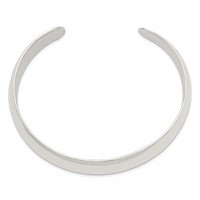 Sterling Silver Polished 14mm Domed Cuff Bangle view 2