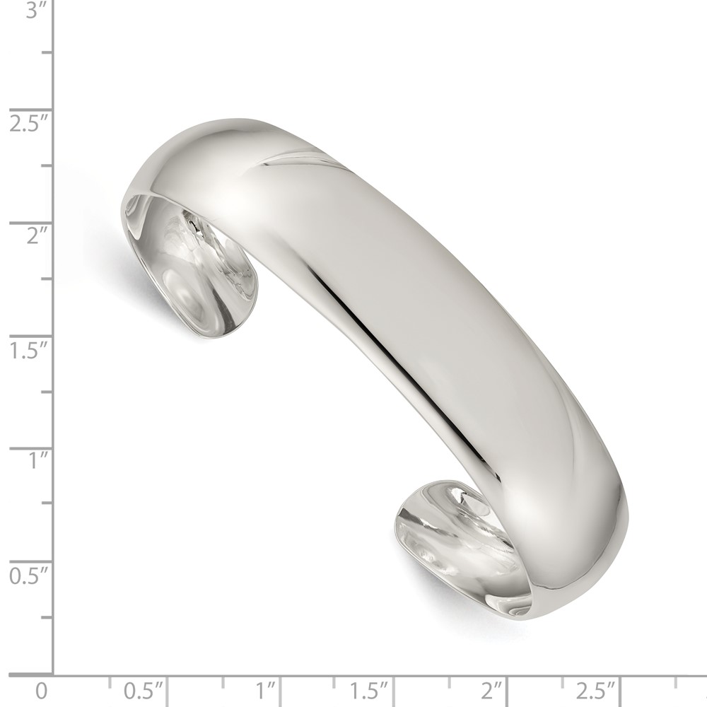 Sterling Silver 14mm Cuff Bangle (QB318)