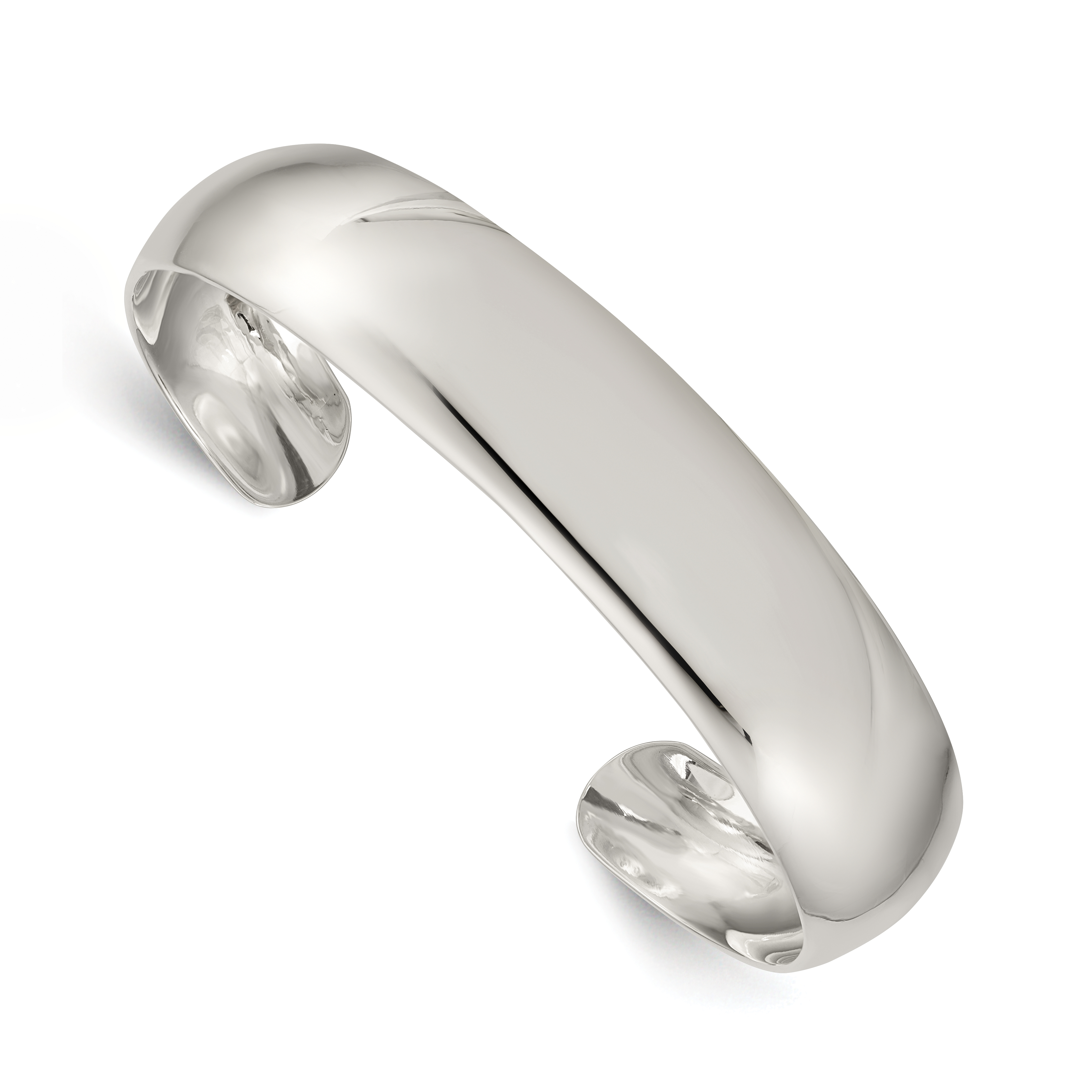 Sterling Silver 14mm Cuff Bangle (QB318)