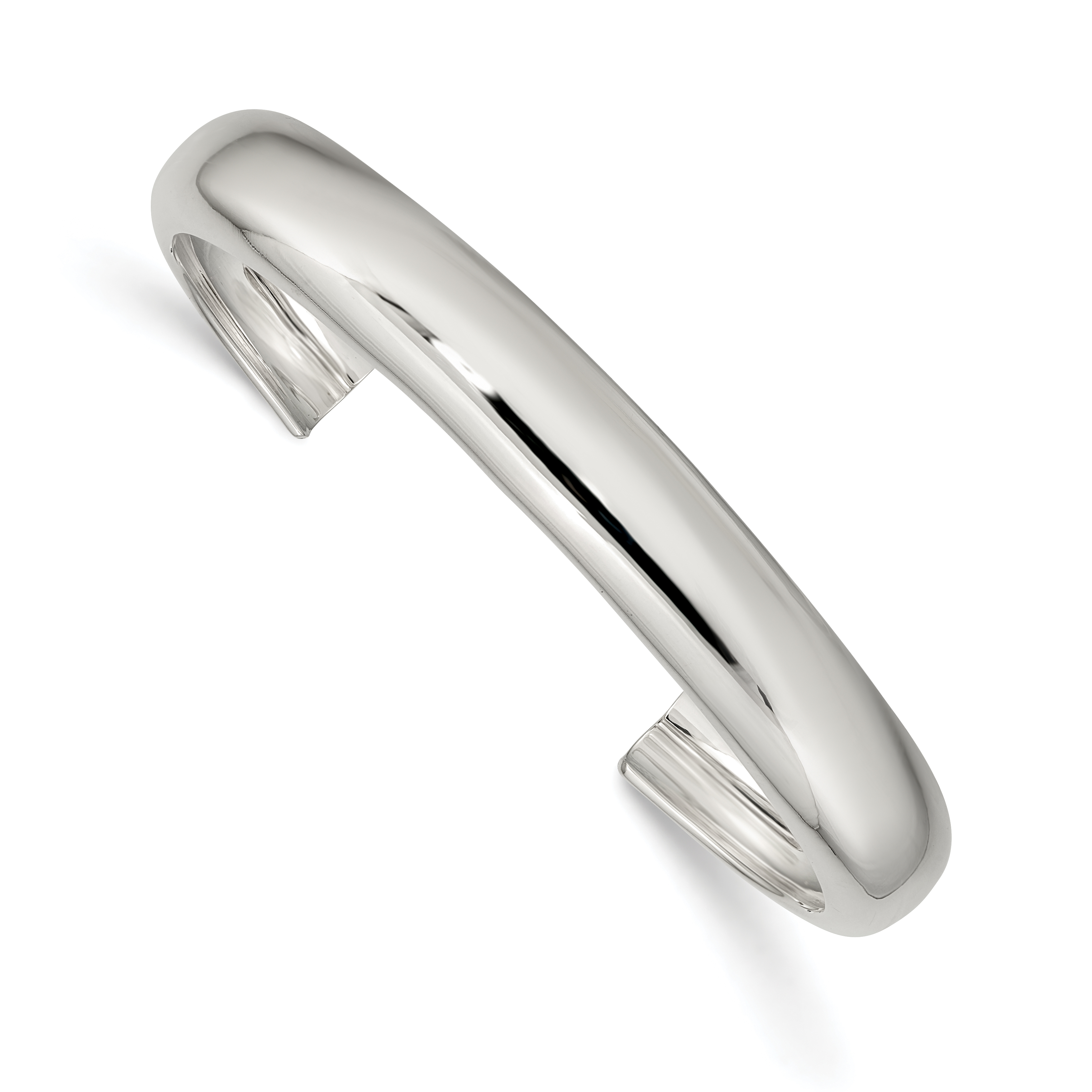 Sterling Silver 9mm Cuff Bangle (QB319)