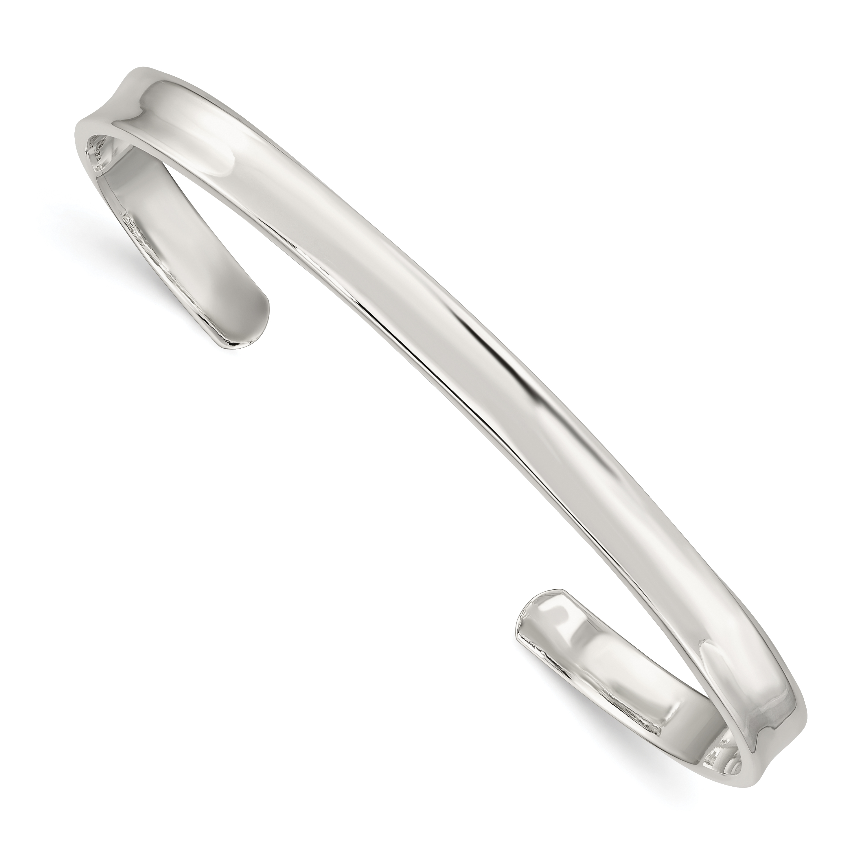 Sterling Silver 5mm Cuff Bangle (QB322)