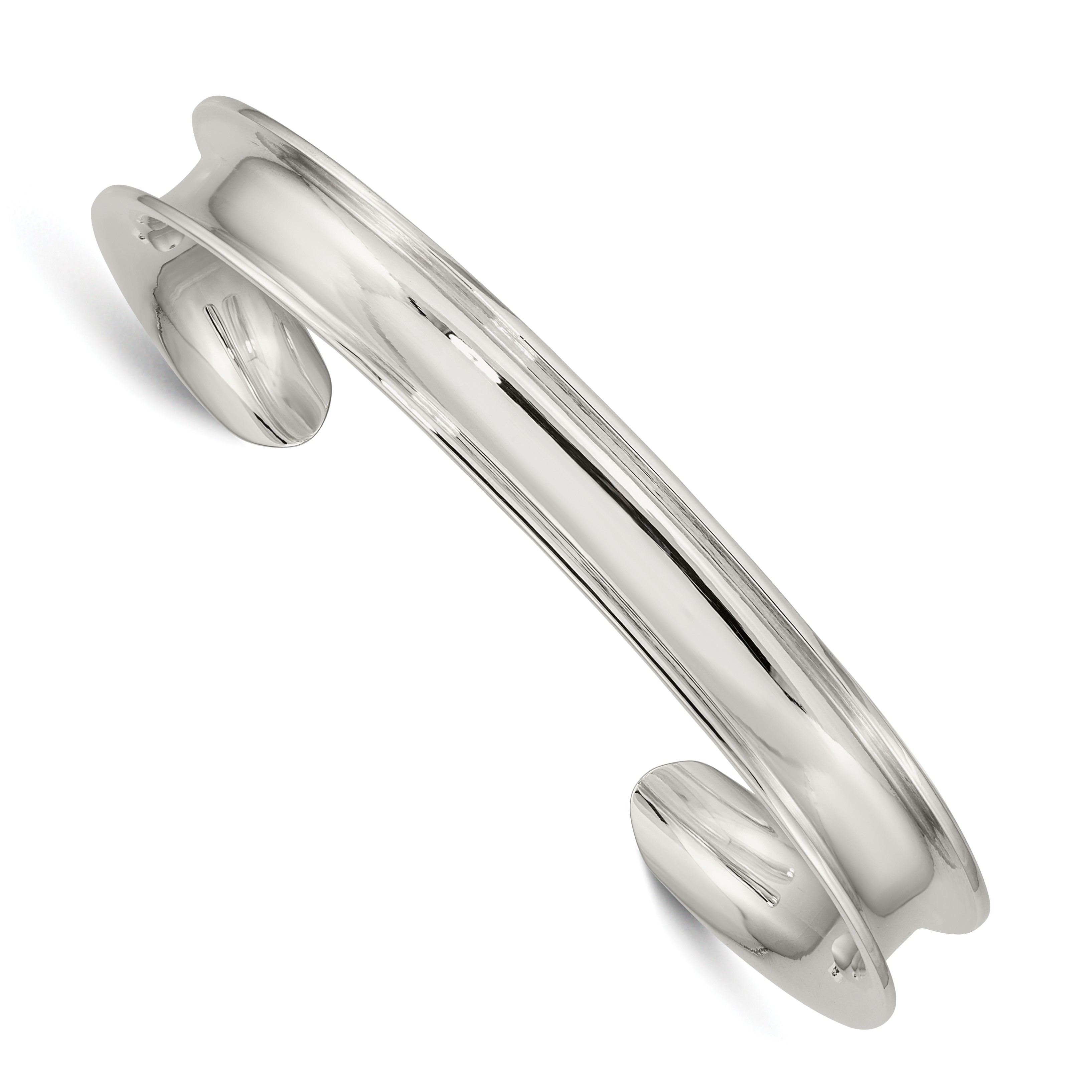 Sterling Silver 8.5mm Cuff Bangle (QB323)