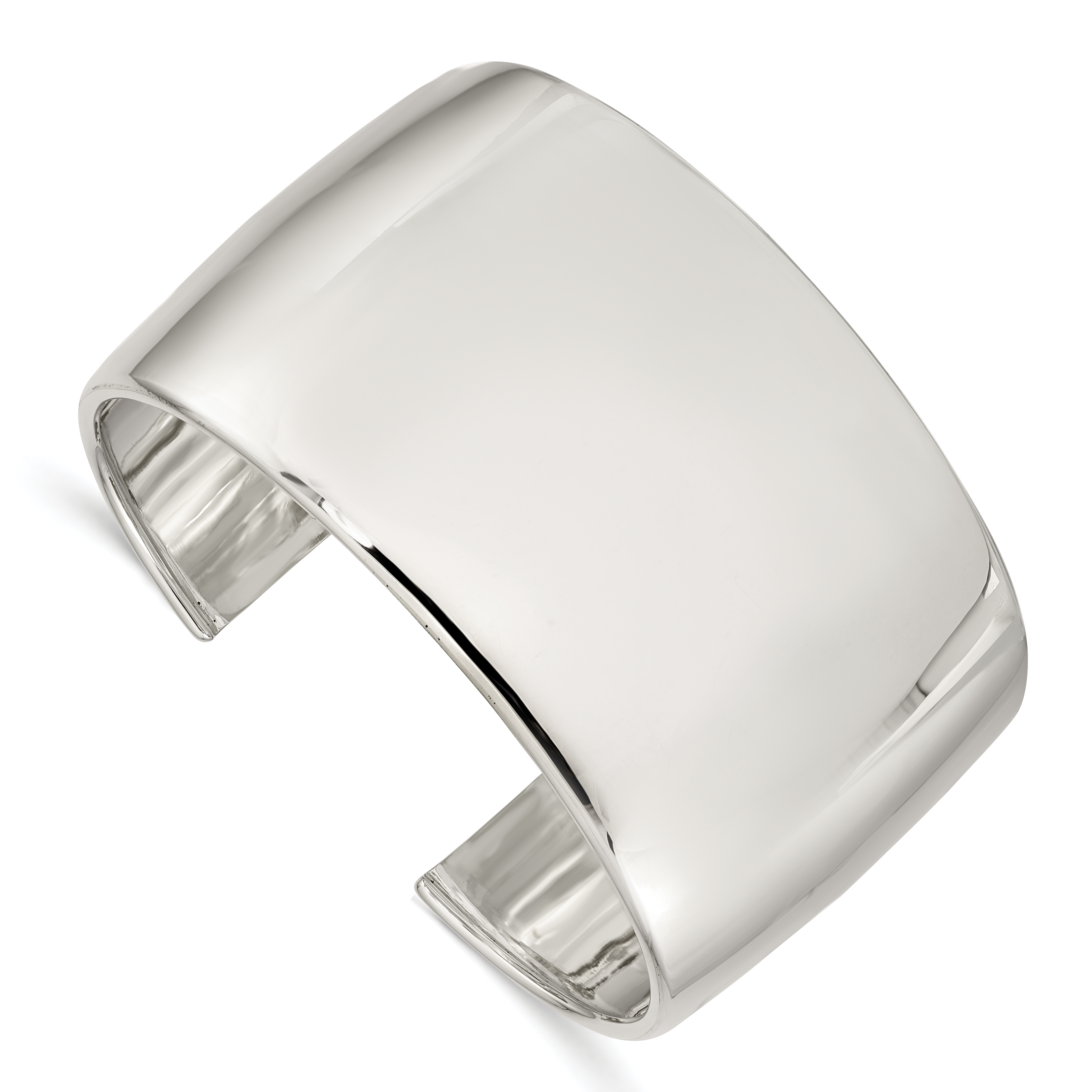 Sterling Silver 40mm Cuff Bangle Bracelet (QB340)