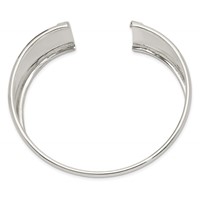 Sterling Silver Polished 30mm Cuff Bangle Bracelet view 2